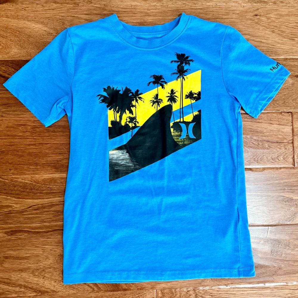 🦈 Hurley Tropical Blue Kids Tee